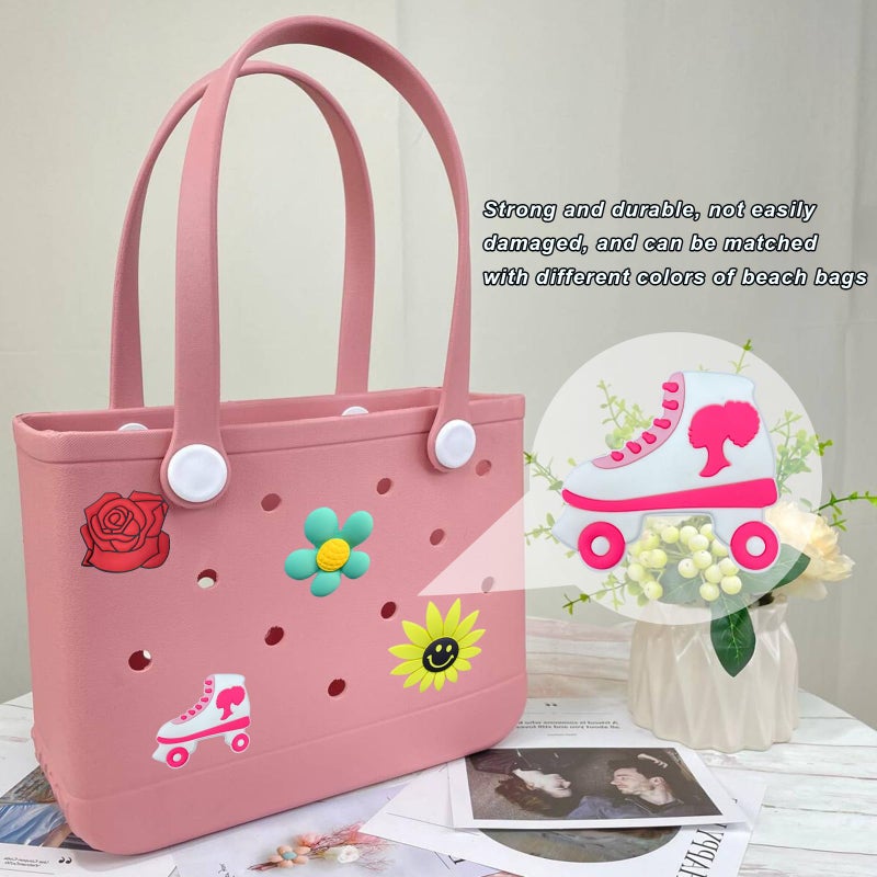 Lckaey Rubber Beach Bag Accessories-PVC Rubber decoration-for EVA Purse Bogg Inserts Y064Figure 38 - Image 5